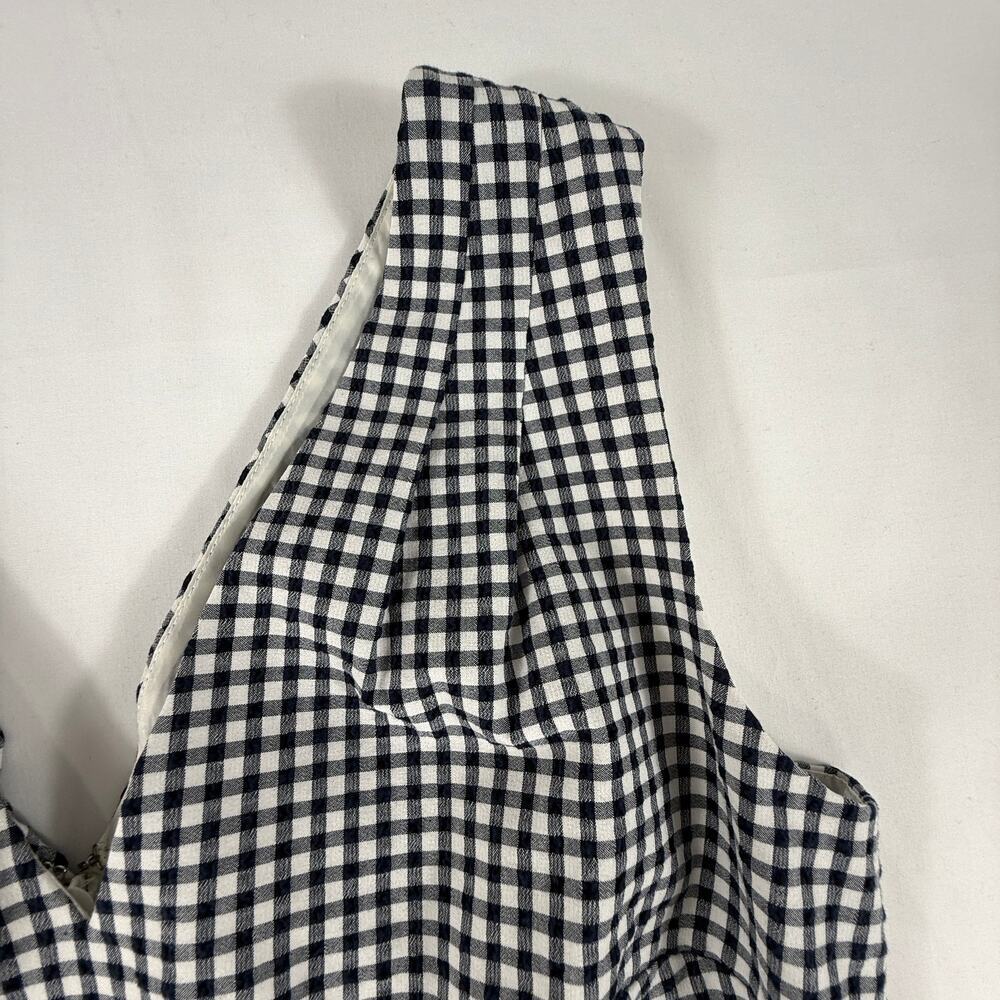 J.Crew V-neck seersucker dress in black gingham Sz 6 - Picture 7 of 16
